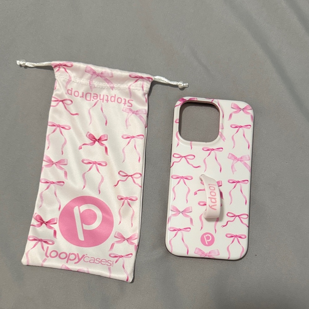 Loopy Case Pink Ribbon Phone Case